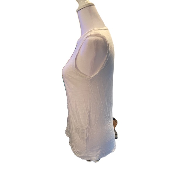 Banana Republic White Lightweight Sleeveless Tank Top with Lace Detail Size XS - Picture 7 of 15